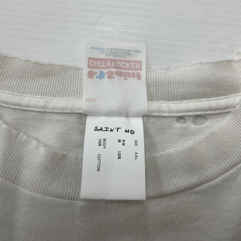 【中古品】【メンズ】 SAINT Mxxxxxx SAINT MICHAEL セントマイケル LOVE_SS TEE SM-HR8-0000-024 半袖 トップス 142-260114-ks-25-fuzh サイズ：XXL カラー：ホワイト 万代Net店