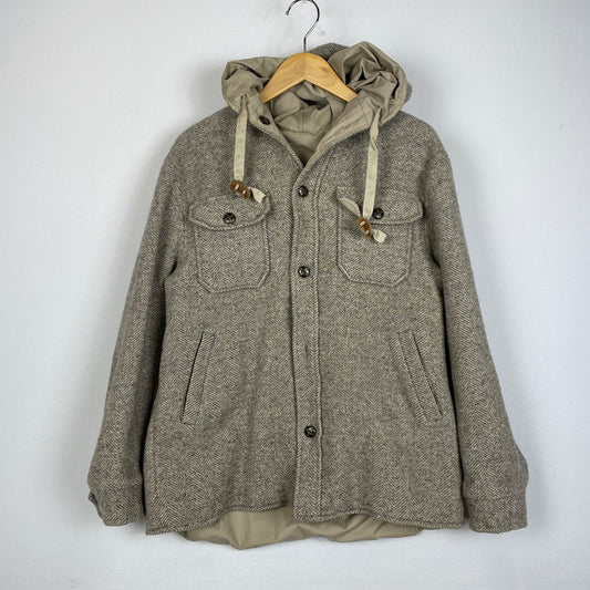 【中古品】【メンズ】 WOOLRICH ウールリッチ 70's REVERSIBLE JACKET VINTAGE 17075 70年代 リバーシブル ジャケット ライトアウター USA製 ヴィンテージ 144-260113-yy-29-tei サイズ：L カラー：ベージュ 万代Net店