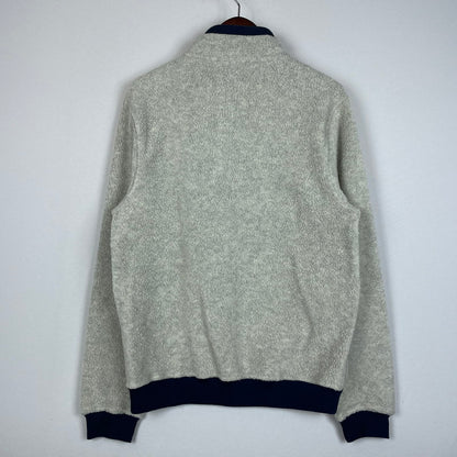 【中古品】【メンズ】 patagonia パタゴニア SHEARLING BUTTON PULLOVER 26140 シアーリング ボタン プルオーバー ライトアウター フリースジャケット 144-260113-yy-33-tei サイズ：S カラー：オートミールヘザー 万代Net店