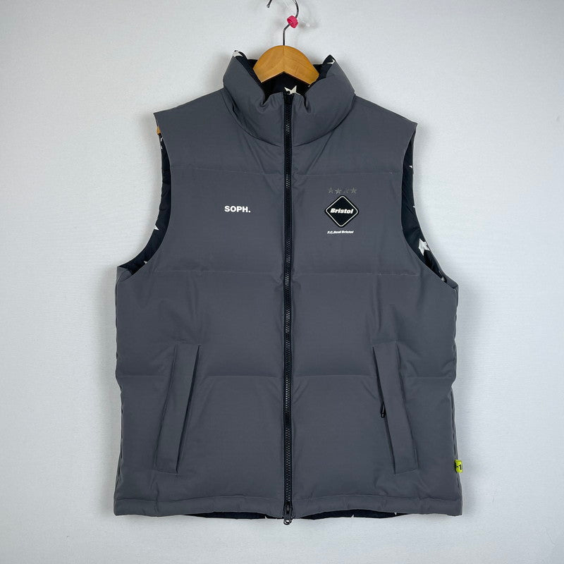 【中古品】【メンズ】 F.C.R.B. エフシーアールビー REVERSIBLE DOWN VEST FCRB-189047 リバーシブル ダウンベスト ライトアウター 142-260113-yy-11-fuz サイズ：M カラー：グレー 万代Net店