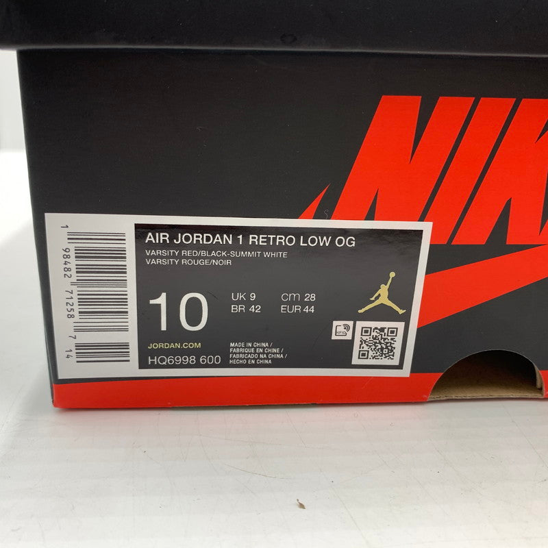 【中古品】【メンズ】 NIKE ナイキ AIR JORDAN 1 RETRO LOW OG CHICAGO HQ6998-600 エアジョーダン1 レトロ ロー スニーカー 靴 160-260618-ko-15-tei サイズ：28cm カラー：レッド 万代Net店