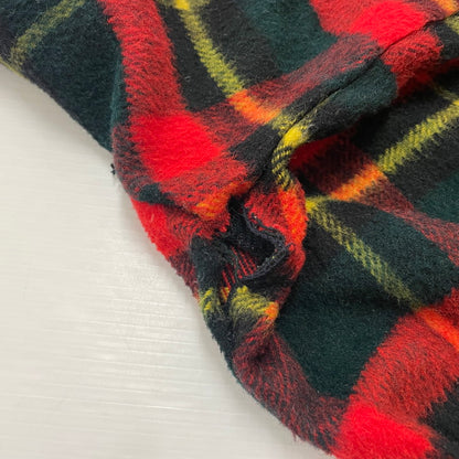 【現状渡し品】【メンズ】 SAKS FIFTH AVENUE サックス フィフス アベニュー 50's CHECKED L/S HALF-ZIP JACKET VINTAGE 50年代 チェック ロングスリーブ ハーフジップ ジャケット ライトアウター プルオーバー 145-260113-yy-25-tei サイズ：M カラー：レッド 万代Net店
