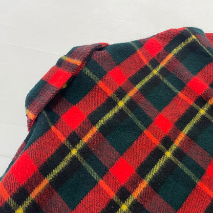 【現状渡し品】【メンズ】 SAKS FIFTH AVENUE サックス フィフス アベニュー 50's CHECKED L/S HALF-ZIP JACKET VINTAGE 50年代 チェック ロングスリーブ ハーフジップ ジャケット ライトアウター プルオーバー 145-260113-yy-25-tei サイズ：M カラー：レッド 万代Net店