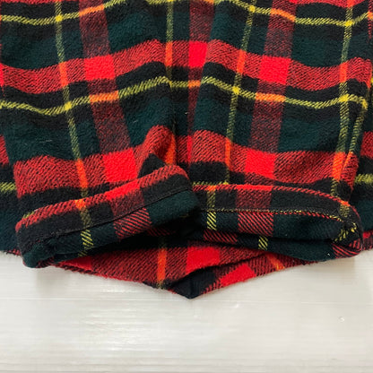 【現状渡し品】【メンズ】 SAKS FIFTH AVENUE サックス フィフス アベニュー 50's CHECKED L/S HALF-ZIP JACKET VINTAGE 50年代 チェック ロングスリーブ ハーフジップ ジャケット ライトアウター プルオーバー 145-260113-yy-25-tei サイズ：M カラー：レッド 万代Net店