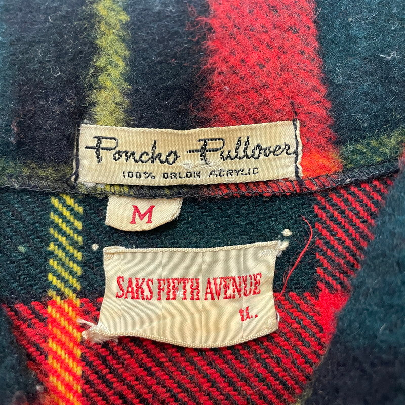 【現状渡し品】【メンズ】 SAKS FIFTH AVENUE サックス フィフス アベニュー 50's CHECKED L/S HALF-ZIP JACKET VINTAGE 50年代 チェック ロングスリーブ ハーフジップ ジャケット ライトアウター プルオーバー 145-260113-yy-25-tei サイズ：M カラー：レッド 万代Net店