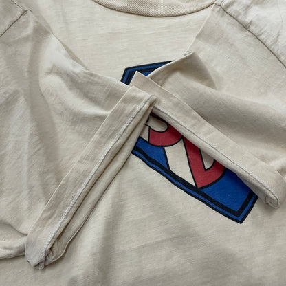 【中古品】【メンズ】 HANES ヘインズ 70's SUPER DAD PRINT S/S TEE VINTAGE 70年代 スーパーダッド プリント ショートスリーブ Tシャツ 半袖 トップス ヴィンテージ 145-260113-yy-22-fuzh サイズ：XL カラー：アイボリー 万代Net店
