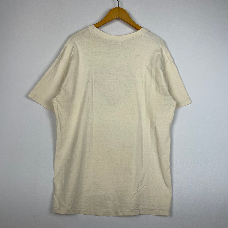 【中古品】【メンズ】 HANES ヘインズ 70's SUPER DAD PRINT S/S TEE VINTAGE 70年代 スーパーダッド プリント ショートスリーブ Tシャツ 半袖 トップス ヴィンテージ 145-260113-yy-22-fuzh サイズ：XL カラー：アイボリー 万代Net店
