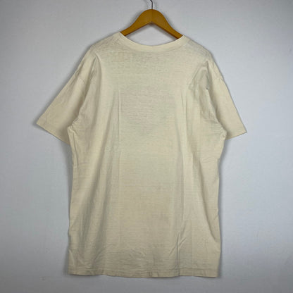 【中古品】【メンズ】 HANES ヘインズ 70's SUPER DAD PRINT S/S TEE VINTAGE 70年代 スーパーダッド プリント ショートスリーブ Tシャツ 半袖 トップス ヴィンテージ 145-260113-yy-22-fuzh サイズ：XL カラー：アイボリー 万代Net店