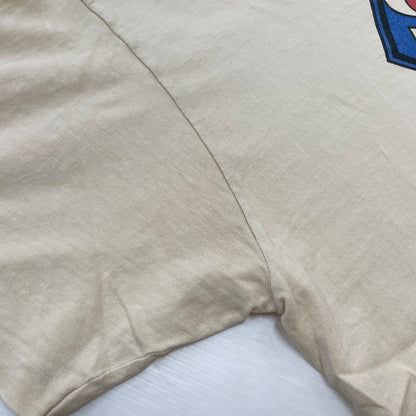 【中古品】【メンズ】 HANES ヘインズ 70's SUPER DAD PRINT S/S TEE VINTAGE 70年代 スーパーダッド プリント ショートスリーブ Tシャツ 半袖 トップス ヴィンテージ 145-260113-yy-22-fuzh サイズ：XL カラー：アイボリー 万代Net店