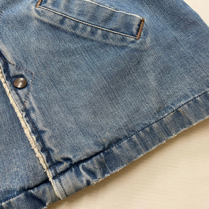 【現状渡し品】【メンズ】 Wrangler ラングラー 70's DENIM WRANGE COAT VINTAGE 70年代 デニム ランチ コート ライトアウター ヴィンテージ 145-260114-yy-04-tei サイズ：M カラー：インディゴ 万代Net店
