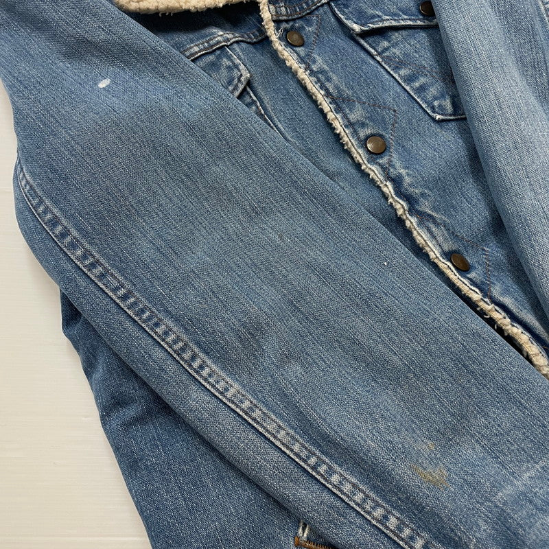 【現状渡し品】【メンズ】 Wrangler ラングラー 70's DENIM WRANGE COAT VINTAGE 70年代 デニム ランチ コート ライトアウター ヴィンテージ 145-260114-yy-04-tei サイズ：M カラー：インディゴ 万代Net店