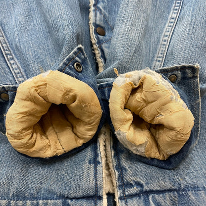 【現状渡し品】【メンズ】 Wrangler ラングラー 70's DENIM WRANGE COAT VINTAGE 70年代 デニム ランチ コート ライトアウター ヴィンテージ 145-260114-yy-04-tei サイズ：M カラー：インディゴ 万代Net店