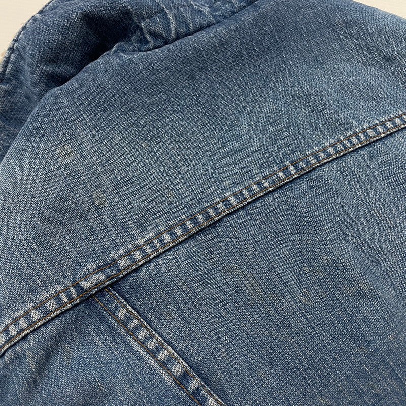 【現状渡し品】【メンズ】 Wrangler ラングラー 70's DENIM WRANGE COAT VINTAGE 70年代 デニム ランチ コート ライトアウター ヴィンテージ 145-260114-yy-04-tei サイズ：M カラー：インディゴ 万代Net店