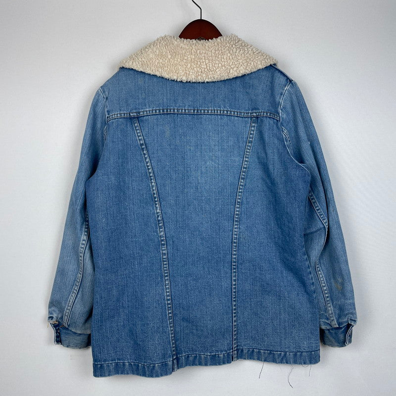 【現状渡し品】【メンズ】 Wrangler ラングラー 70's DENIM WRANGE COAT VINTAGE 70年代 デニム ランチ コート ライトアウター ヴィンテージ 145-260114-yy-04-tei サイズ：M カラー：インディゴ 万代Net店