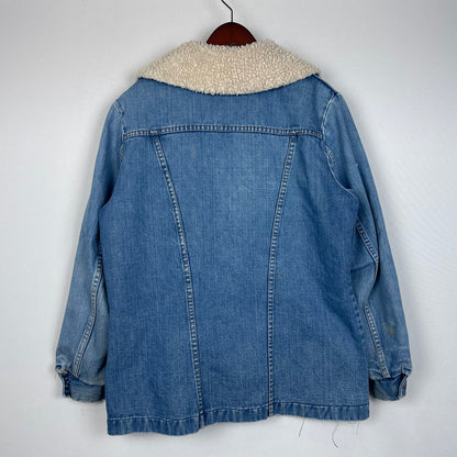 【現状渡し品】【メンズ】 Wrangler ラングラー 70's DENIM WRANGE COAT VINTAGE 70年代 デニム ランチ コート ライトアウター ヴィンテージ 145-260114-yy-04-tei サイズ：M カラー：インディゴ 万代Net店