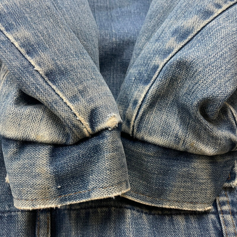 【現状渡し品】【メンズ】 Wrangler ラングラー 70's DENIM WRANGE COAT VINTAGE 70年代 デニム ランチ コート ライトアウター ヴィンテージ 145-260114-yy-04-tei サイズ：M カラー：インディゴ 万代Net店