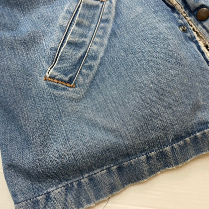 【現状渡し品】【メンズ】 Wrangler ラングラー 70's DENIM WRANGE COAT VINTAGE 70年代 デニム ランチ コート ライトアウター ヴィンテージ 145-260114-yy-04-tei サイズ：M カラー：インディゴ 万代Net店