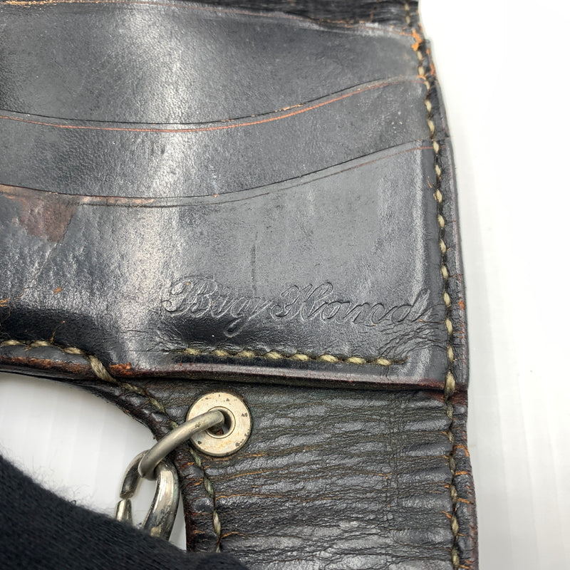 【現状渡し品】【メンズ】 BIG HAND ビッグハンド STINGRAY WALLET スティングレイ 長財布 バイカーズウォレット ウォレットチェーン レザー 200-260712-ko-02-tei カラー：ブラウン系 万代Net店
