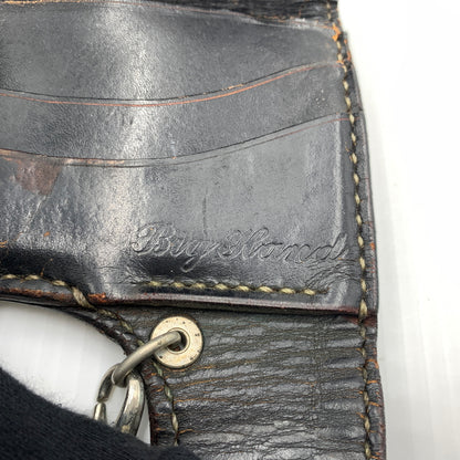 【現状渡し品】【メンズ】 BIG HAND ビッグハンド STINGRAY WALLET スティングレイ 長財布 バイカーズウォレット ウォレットチェーン レザー 200-260712-ko-02-tei カラー：ブラウン系 万代Net店