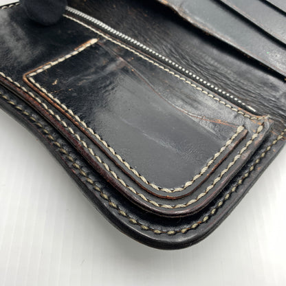 【現状渡し品】【メンズ】 BIG HAND ビッグハンド STINGRAY WALLET スティングレイ 長財布 バイカーズウォレット ウォレットチェーン レザー 200-260712-ko-02-tei カラー：ブラウン系 万代Net店