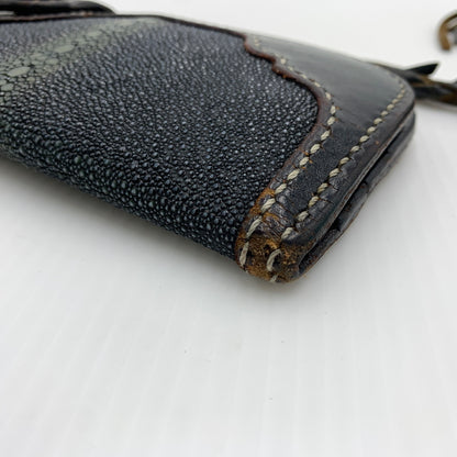 【現状渡し品】【メンズ】 BIG HAND ビッグハンド STINGRAY WALLET スティングレイ 長財布 バイカーズウォレット ウォレットチェーン レザー 200-260712-ko-02-tei カラー：ブラウン系 万代Net店