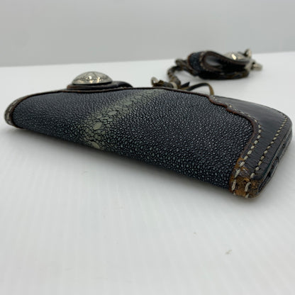 【現状渡し品】【メンズ】 BIG HAND ビッグハンド STINGRAY WALLET スティングレイ 長財布 バイカーズウォレット ウォレットチェーン レザー 200-260712-ko-02-tei カラー：ブラウン系 万代Net店