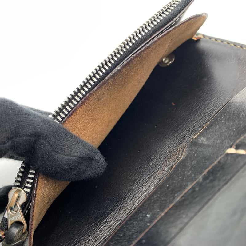 【現状渡し品】【メンズ】 BIG HAND ビッグハンド STINGRAY WALLET スティングレイ 長財布 バイカーズウォレット ウォレットチェーン レザー 200-260712-ko-02-tei カラー：ブラウン系 万代Net店