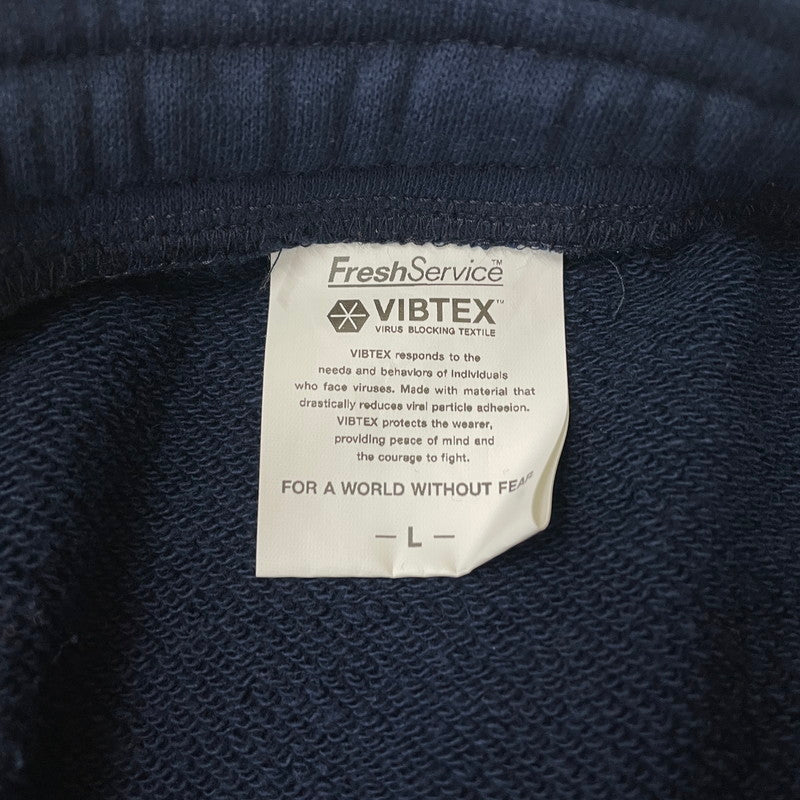 【中古品】【メンズ】 FRESH SERVICE フレッシュサービス × VIBTEX ビブテックス 別注 コラボ VIBTEX SWEAT PANTS ビブテックス スウェット パンツ ボトムス 151-260114-yy-34-tei サイズ：L カラー：ネイビー 万代Net店