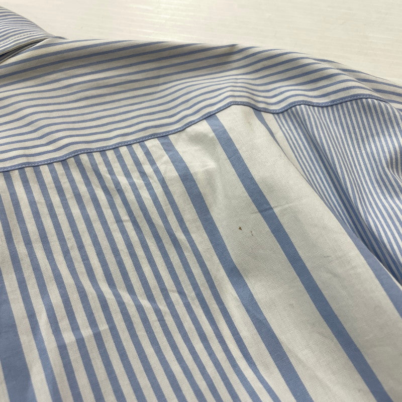 【現状渡し品】【メンズ】 POLO RALPH LAUREN ポロ・ラルフローレン 90's BUTTON-DOWN STRIPE L/S SHIRT 90年代 ボタンダウン ストライプ ロングスリーブ シャツ 長袖 トップス 147-260114-yy-14-tei サイズ：17 カラー：ホワイト×ブルー 万代Net店