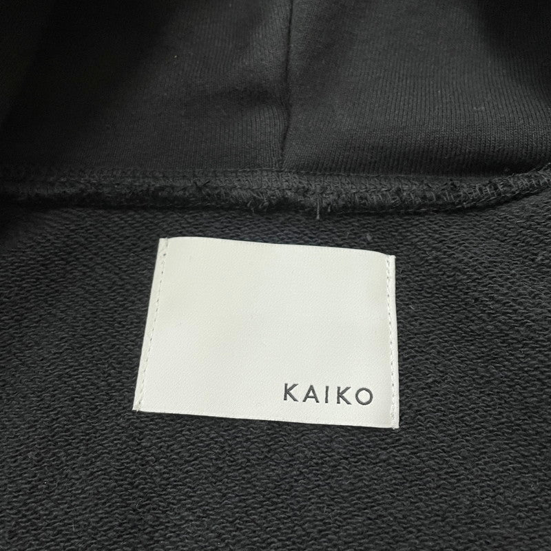 【中古品】【メンズ】 KAIKO カイコー × HARU ハル 別注 コラボ DOUBLE ZIP PARKA BLACK KAIKO-24-101 ダブル ジップ パーカー ブラック 長袖 トップス 140-260115-yo-08-fuzh サイズ：4 カラー：ブラック 万代Net店
