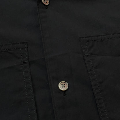 【中古品】【メンズ】 UNIQLO +J ユニクロ プラスジェー DRAWCHORD OPENCOLLAR SHIRT ドローコード付き オープンカラー シャツ 長袖 トップス 147-260830-sa-11-tei サイズ：XL カラー：ブラック 万代Net店