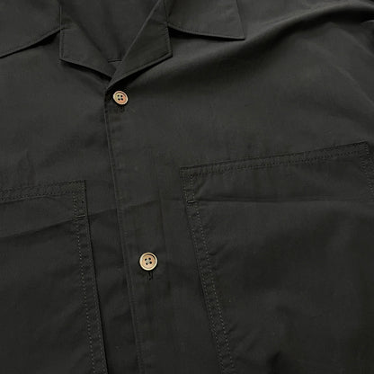【中古品】【メンズ】 UNIQLO +J ユニクロ プラスジェー DRAWCHORD OPENCOLLAR SHIRT ドローコード付き オープンカラー シャツ 長袖 トップス 147-260830-sa-11-tei サイズ：XL カラー：ブラック 万代Net店
