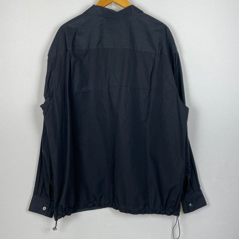 【中古品】【メンズ】 UNIQLO +J ユニクロ プラスジェー DRAWCHORD OPENCOLLAR SHIRT ドローコード付き オープンカラー シャツ 長袖 トップス 147-260830-sa-11-tei サイズ：XL カラー：ブラック 万代Net店