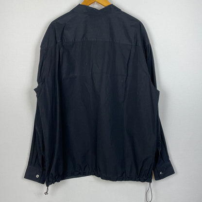 【中古品】【メンズ】 UNIQLO +J ユニクロ プラスジェー DRAWCHORD OPENCOLLAR SHIRT ドローコード付き オープンカラー シャツ 長袖 トップス 147-260830-sa-11-tei サイズ：XL カラー：ブラック 万代Net店