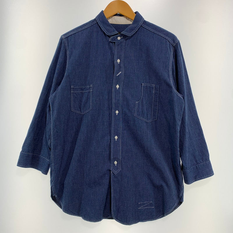 【中古品】【メンズ】 JELADO ジェラード ストライプ シャツ 140-260818-nm-60-tei サイズ：16 カラー：ネイビー 万代Net店