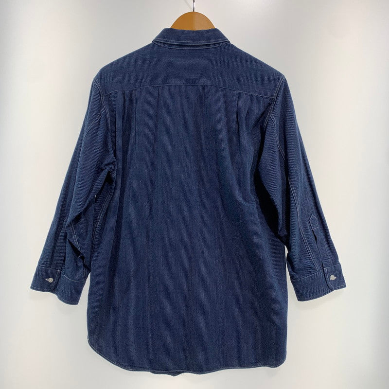 【中古品】【メンズ】 JELADO ジェラード ストライプ シャツ 140-260818-nm-60-tei サイズ：16 カラー：ネイビー 万代Net店