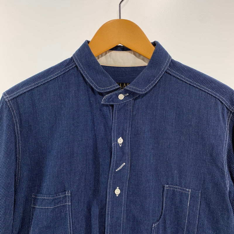【中古品】【メンズ】 JELADO ジェラード ストライプ シャツ 140-260818-nm-60-tei サイズ：16 カラー：ネイビー 万代Net店