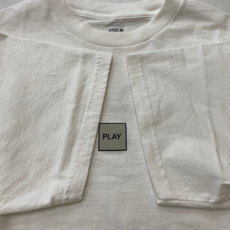【中古品】【メンズ】 SEQUEL シークエル 24AW PLAY LOGO S/S TEE SQ-24AW-ST-09 プレイ ロゴ ショートスリーブ Tシャツ 半袖 トップス 142-260114-yy-18-tei サイズ：S カラー：ホワイト 万代Net店