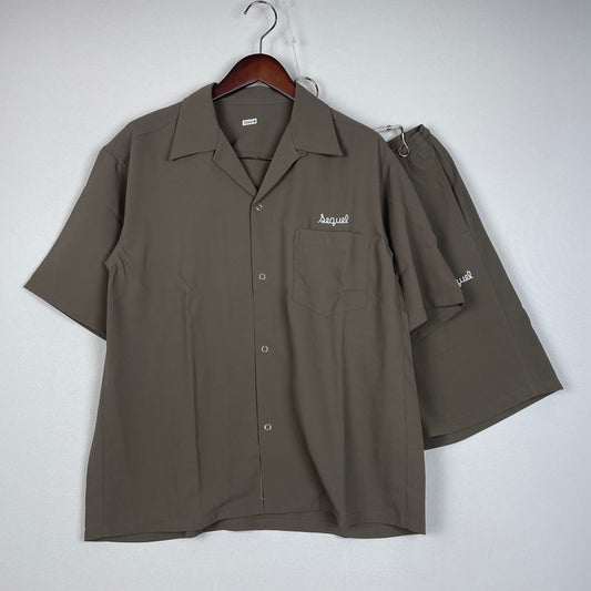 【中古品】【メンズ】 SEQUEL シークエル SET UP OPEN COLLAR SHIRT & SHORTS SQ-25SS-SHSP-01 セットアップ オープンカラー シャツ & ショーツ 142-260114-yy-12-fuz サイズ：S カラー：ブラウン 万代Net店