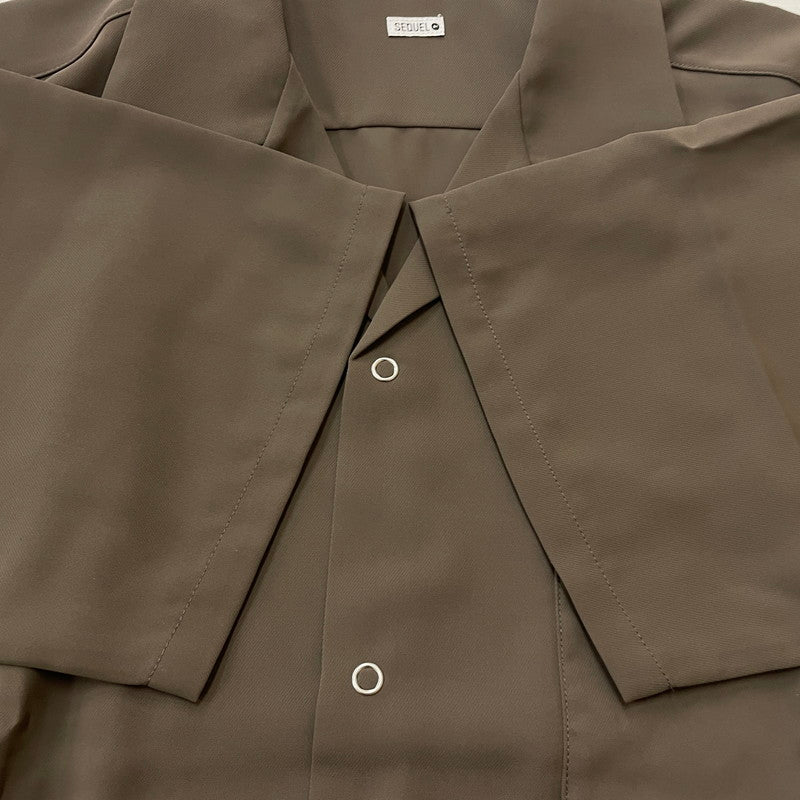 【中古品】【メンズ】 SEQUEL シークエル SET UP OPEN COLLAR SHIRT & SHORTS SQ-25SS-SHSP-01 セットアップ オープンカラー シャツ & ショーツ 142-260114-yy-12-fuz サイズ：S カラー：ブラウン 万代Net店