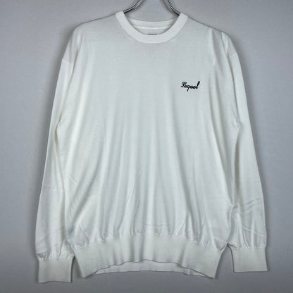 【中古品】【メンズ】 SEQUEL シークエル 25SS KNIT CREW NECK SQ-25SS-KN-01 ニット クルーネック 長袖 トップス セーター 142-260114-yy-20-tei サイズ：S カラー：ホワイト 万代Net店