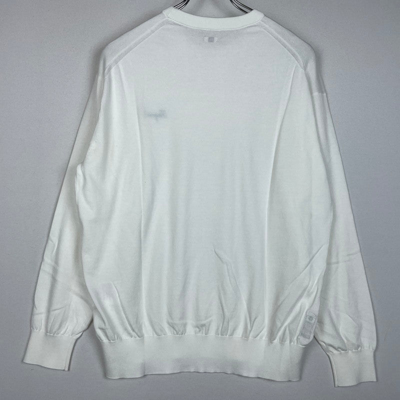 【中古品】【メンズ】 SEQUEL シークエル 25SS KNIT CREW NECK SQ-25SS-KN-01 ニット クルーネック 長袖 トップス セーター 142-260114-yy-20-tei サイズ：S カラー：ホワイト 万代Net店