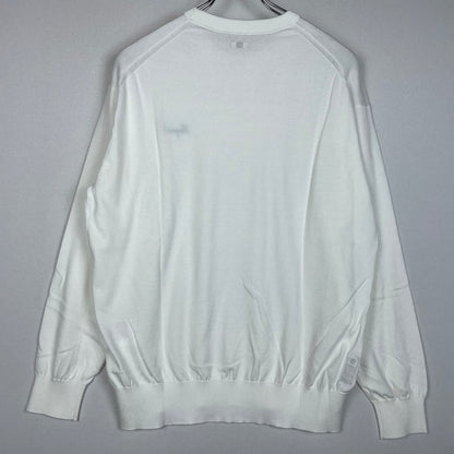 【中古品】【メンズ】 SEQUEL シークエル 25SS KNIT CREW NECK SQ-25SS-KN-01 ニット クルーネック 長袖 トップス セーター 142-260114-yy-20-tei サイズ：S カラー：ホワイト 万代Net店