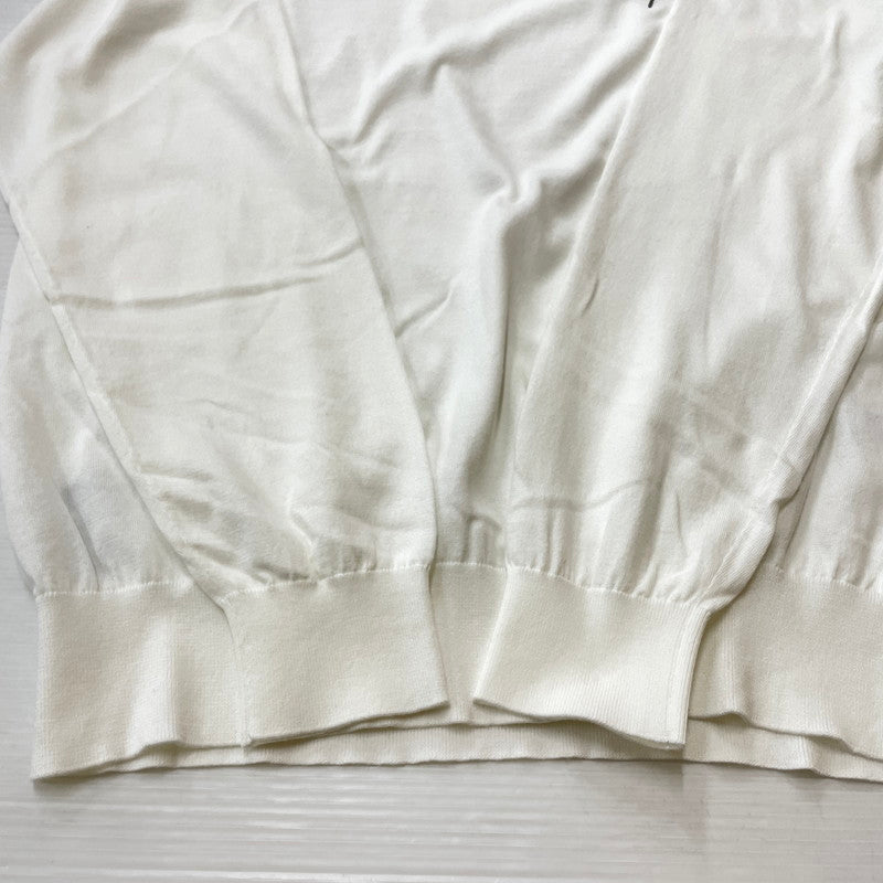 【中古品】【メンズ】 SEQUEL シークエル 25SS KNIT CREW NECK SQ-25SS-KN-01 ニット クルーネック 長袖 トップス セーター 142-260114-yy-20-tei サイズ：S カラー：ホワイト 万代Net店