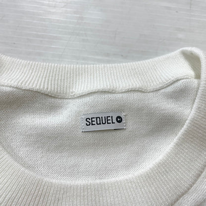 【中古品】【メンズ】 SEQUEL シークエル 25SS KNIT CREW NECK SQ-25SS-KN-01 ニット クルーネック 長袖 トップス セーター 142-260114-yy-20-tei サイズ：S カラー：ホワイト 万代Net店
