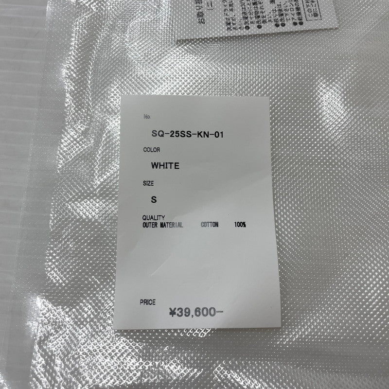 【中古品】【メンズ】 SEQUEL シークエル 25SS KNIT CREW NECK SQ-25SS-KN-01 ニット クルーネック 長袖 トップス セーター 142-260114-yy-20-tei サイズ：S カラー：ホワイト 万代Net店
