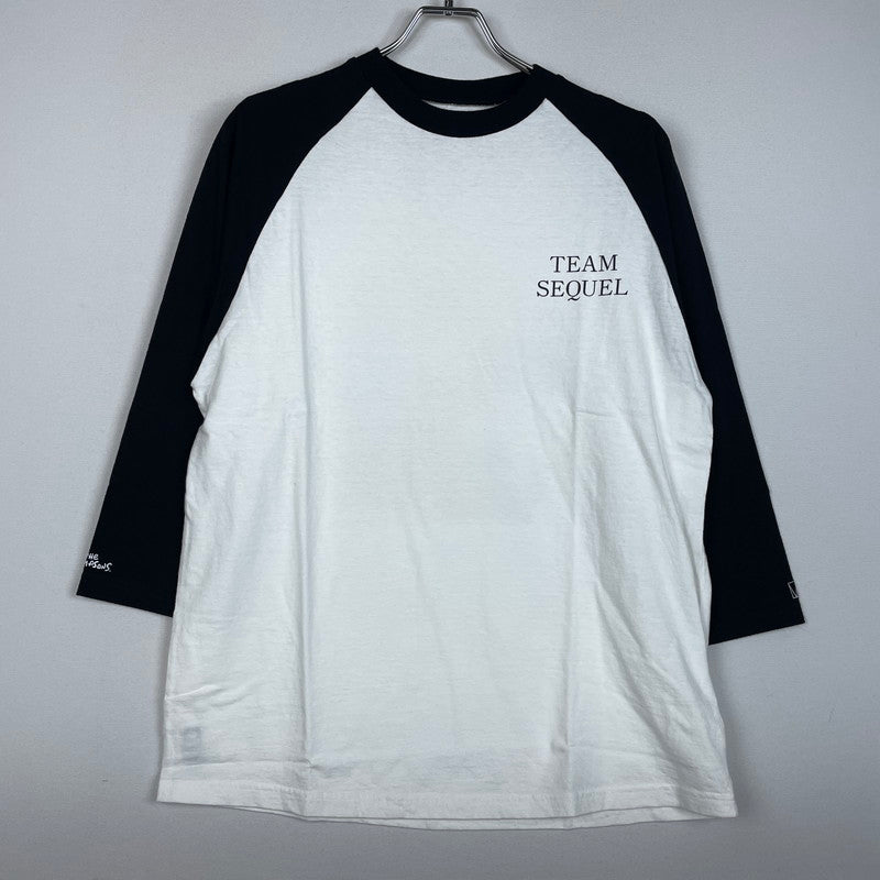 【中古品】【メンズ】 SEQUEL シークエル 24AW SIMPSONS PRINT RAGLAN L/S TEE WE-24AW-TSC-01 シンプソンズ プリント ラグラン ロングスリーブ Tシャツ 長袖 トップス 142-260114-yy-22-tei サイズ：S カラー：ブラック 万代Net店
