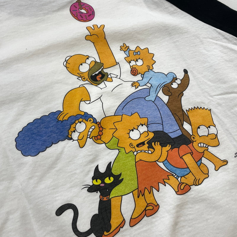 【中古品】【メンズ】 SEQUEL シークエル 24AW SIMPSONS PRINT RAGLAN L/S TEE WE-24AW-TSC-01 シンプソンズ プリント ラグラン ロングスリーブ Tシャツ 長袖 トップス 142-260114-yy-22-tei サイズ：S カラー：ブラック 万代Net店
