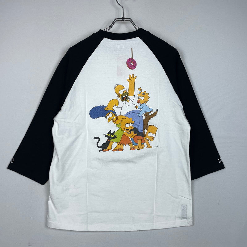 【中古品】【メンズ】 SEQUEL シークエル 24AW SIMPSONS PRINT RAGLAN L/S TEE WE-24AW-TSC-01 シンプソンズ プリント ラグラン ロングスリーブ Tシャツ 長袖 トップス 142-260114-yy-22-tei サイズ：S カラー：ブラック 万代Net店