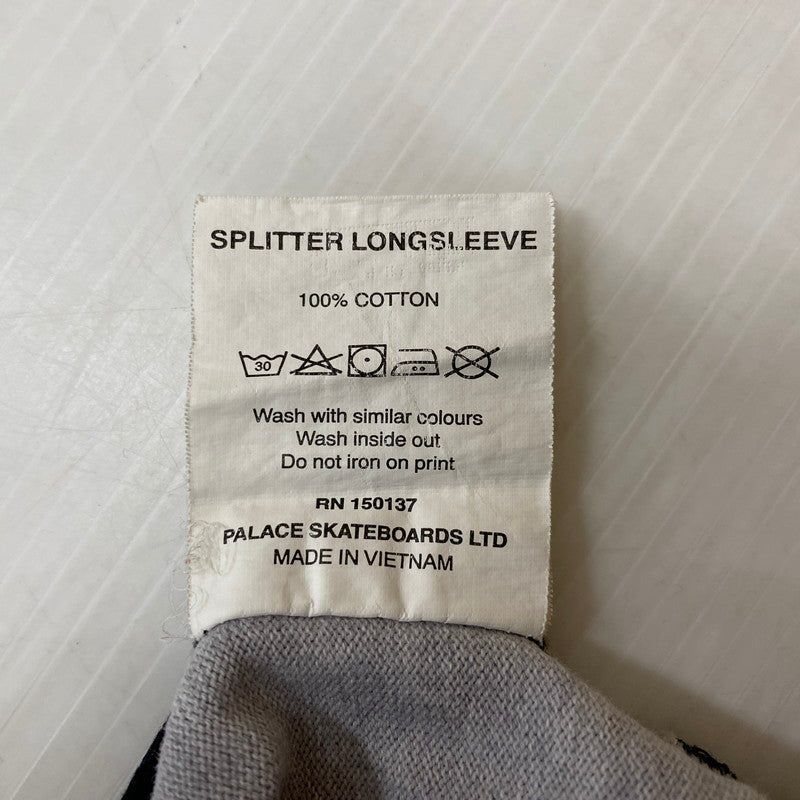 【中古品】【メンズ】 PALACE パレス SKATEBOARDS SPLITTER L/S TEE スケートボード スプリッター ロングスリーブ Tシャツ 長袖 トップス 142-260116-ks-03-tei サイズ：S カラー：グレー 万代Net店